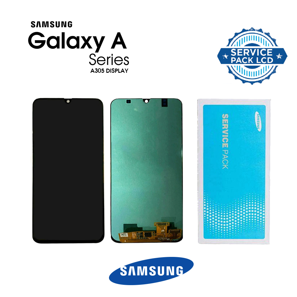LCD SAMSUNG SM-A305 (A30 2019) BLACK (With Frame)  (sku 950)