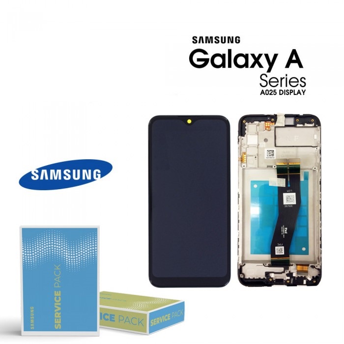 LCD SAMSUNG SM-A025G/M025 (A02s/M02s 2020) BLACK EU CODE (With Frame)  (sku 1010)