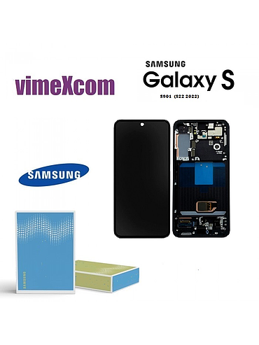 LCD SAMSUNG SM-S901 (S22 2022) BLACK With frame (SKU 1075)